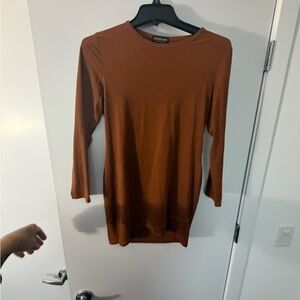 Zara Rust Long Sleeve Top